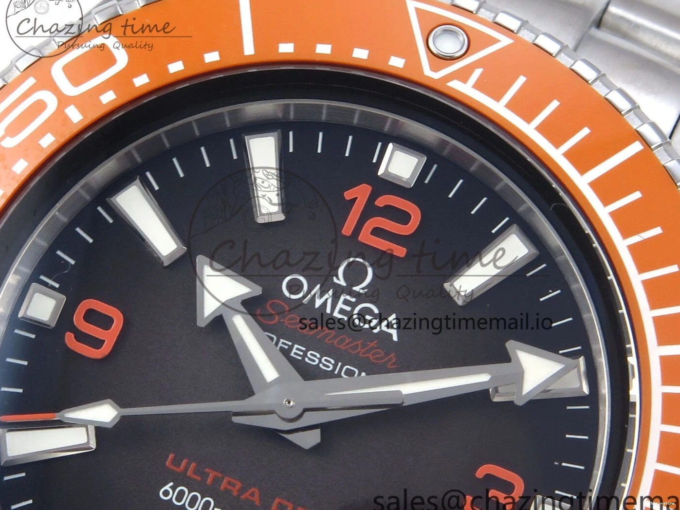 0523 Seamaster 6000M Ultra Deep SS VRF 1:1 Best Edition Gray Dial Orange Bezel on SS Bracelet A8912 Super Clone NewStyle 7687